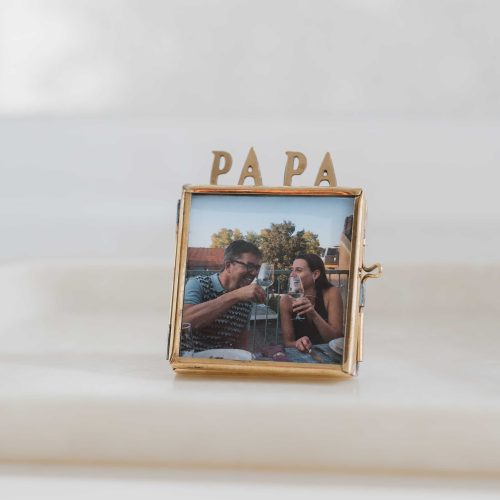 B-KEUZE - Papa lijstje staand goud met jouw foto - Gepersonaliseerd